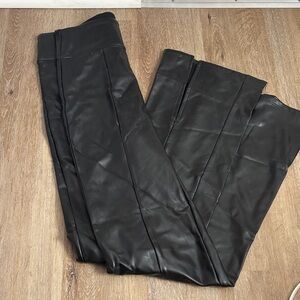 Black Faux Leather Pants